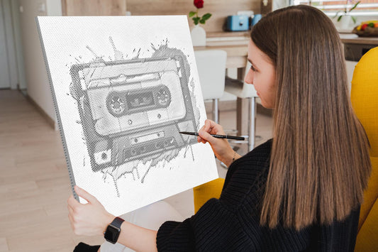 Mal-med-prikker - Popkunst - Radiokassette