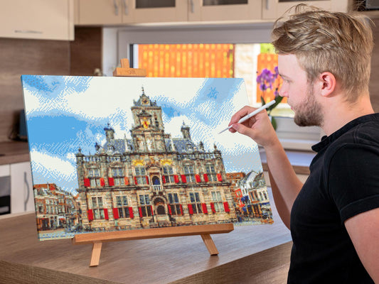 Diamond Painting - Rådhuset Delft - Holland