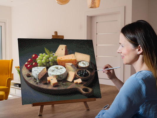 Diamond Painting - Forskellige typer ost