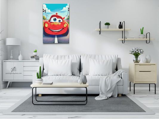 Diamond Painting - Rød bil til børn