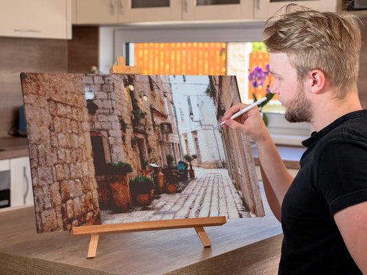 Diamond Painting - Udsigt over gaden - Kroatien