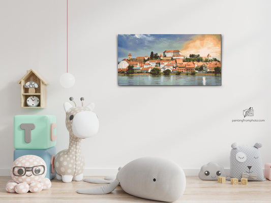 Diamond Painting - Udsigt over byen Ptuj - Slovenien