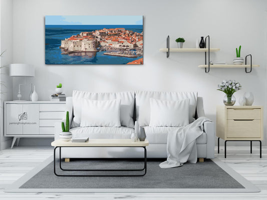Paint by Numbers - Udsigt over Dubrovnik - Kroatien