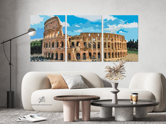Paint by Numbers - Colosseum 2 (sæt af 3 lærreder)