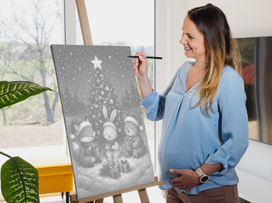 Mal-med-prikker - Dyr til jul