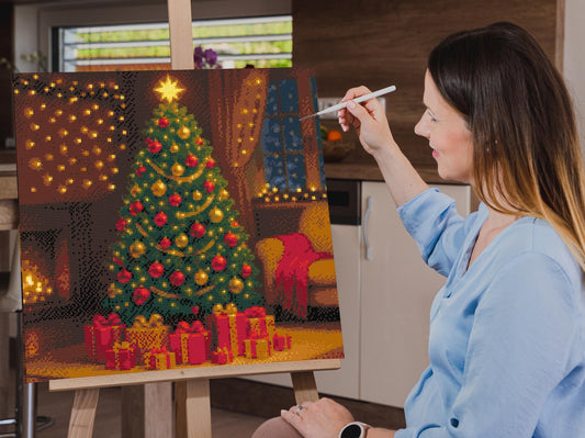 Diamond Painting - Juletræ med gaver