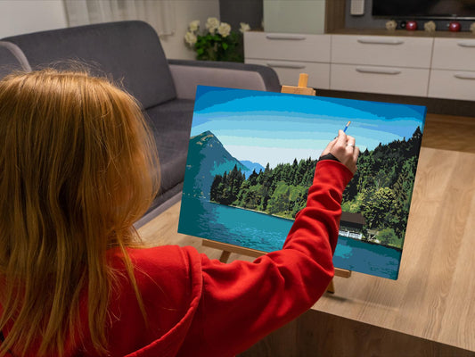 Paint by Numbers - Lille Hus ved Walchensee – Tyskland