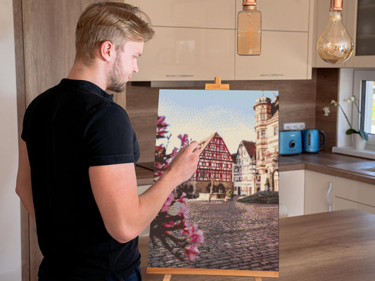 Diamond Painting - Forår i Rothenburg – Tyskland