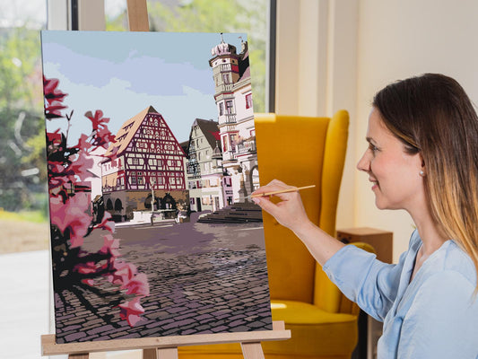 Paint by Numbers - Forår i Rothenburg – Tyskland