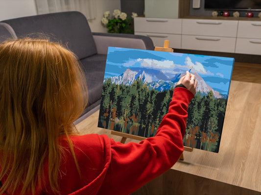 Paint by Numbers - Udsigt i Berchtesgaden – Tyskland