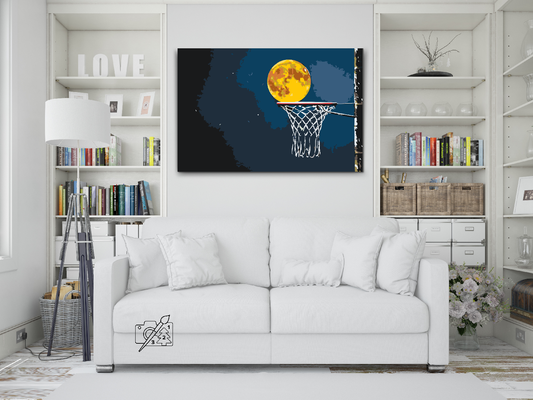 Paint by Numbers - Basketball fuldmåne