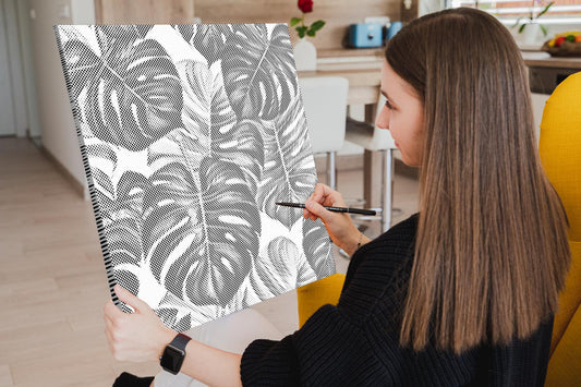 Mal-med-prikker - Monstera
