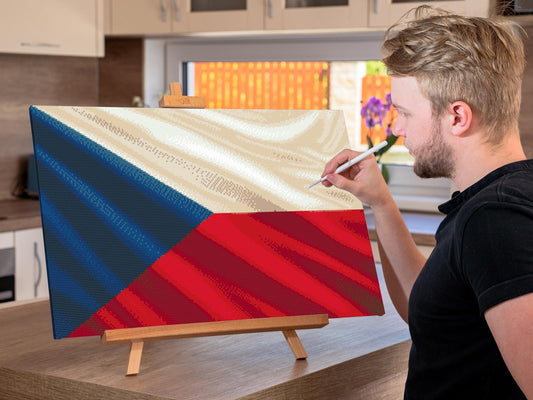 Diamond Painting - Tjekkisk flag