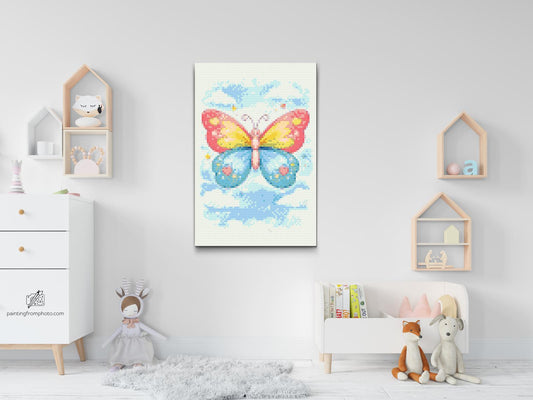 Diamond Painting - Forårs sommerfugl