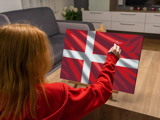 Paint by Numbers - Dansk flag