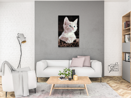 Diamond Painting - Hvid Kat