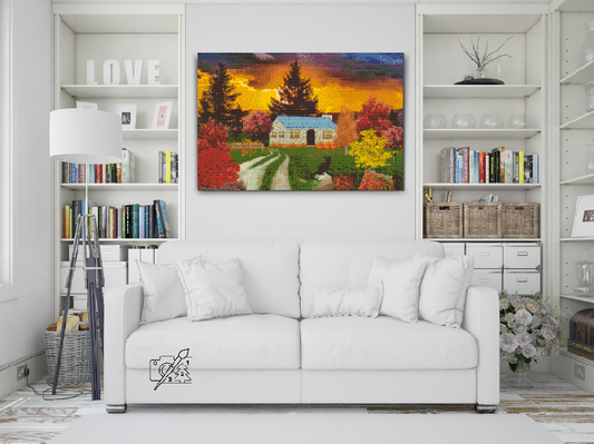 Diamond Painting - Hus i naturen