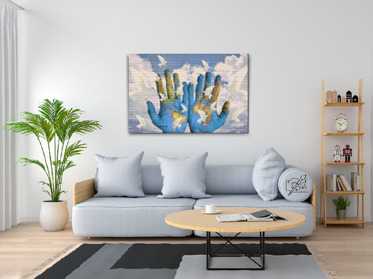 Diamond Painting - Verden i hænderne