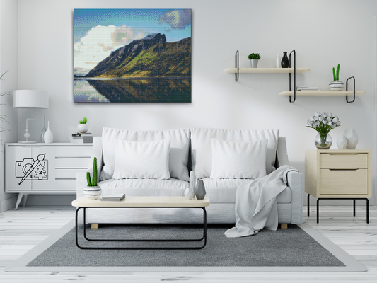 Diamond Painting - Sø i bjergene, fjorden