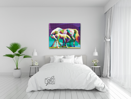 Diamond Painting - Farverige heste