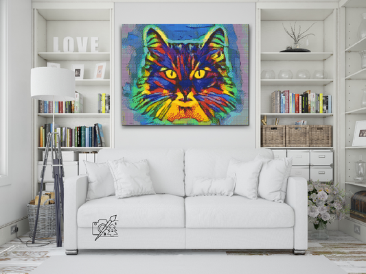 Diamond Painting - Farverig Kat 2