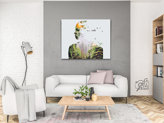Paint by Numbers - Kvinde, Skov, Fugle