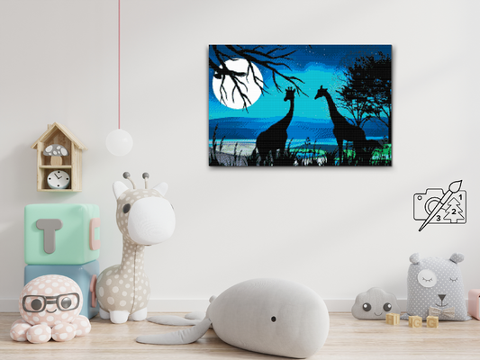 Diamond Painting - Giraffer i Afrika