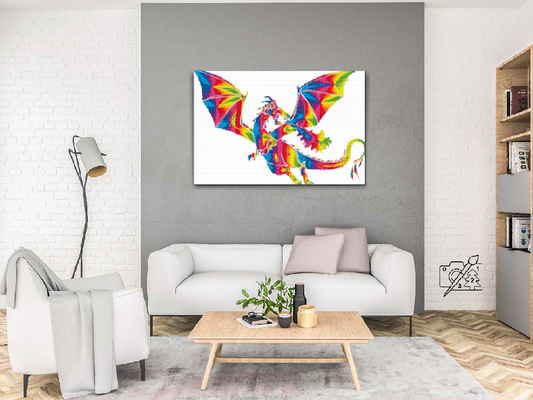 Diamond Painting - Farverig Drage