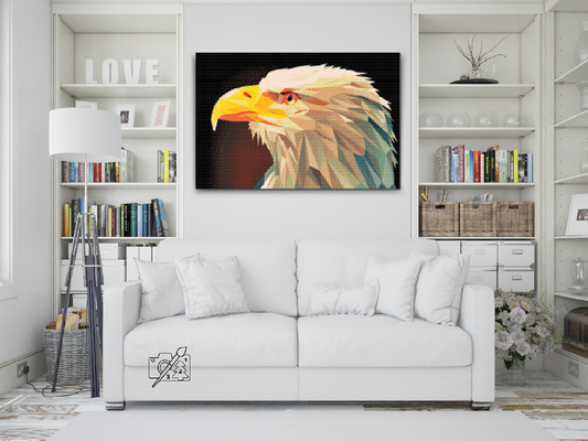 Diamond Painting - Ørn med gult næb