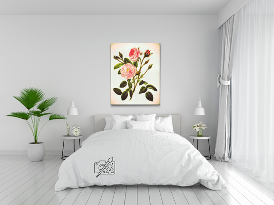 Diamond Painting - Vilde lyserøde roser