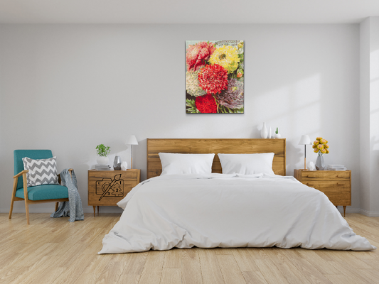 Diamond Painting - Retro farverige blomster