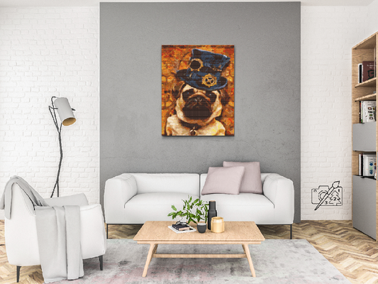 Diamond Painting - Mops med hat