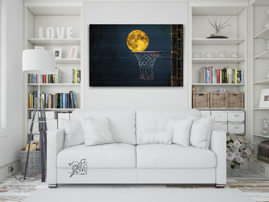 Diamond Painting - Basketball fuldmåne