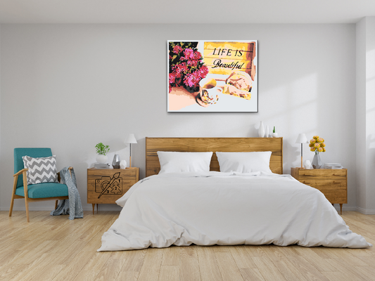 Paint by Numbers - Blomster og en kop kaffe