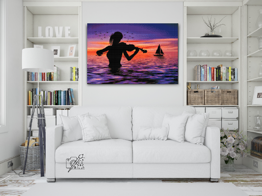 Diamond Painting - Violinist i havet