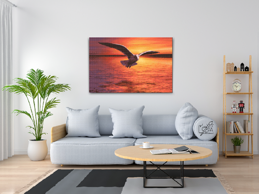 Diamond Painting - Måge over havet