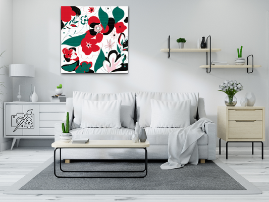 Diamond Painting - Abstrakt Blomster 2