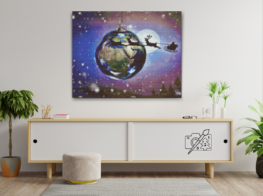 Diamond Painting - Julemanden på sin slæde