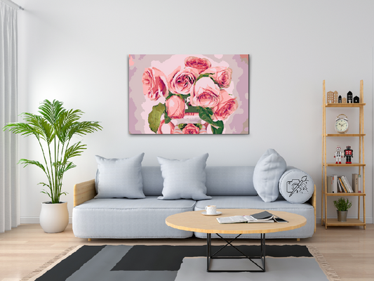 Paint by Numbers - Rose i vasen