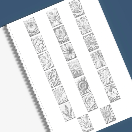 Mal-med-prikker Malebog - Blomster - Køb 3 betalt for 2 - rabat fratrækkes ved kassen.