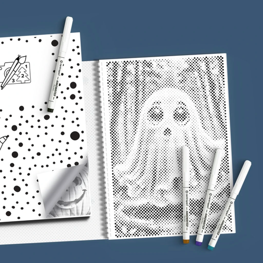 Mal-med-prikker Malebog - Halloween - Køb 3 betalt for 2 - rabat fratrækkes ved kassen.