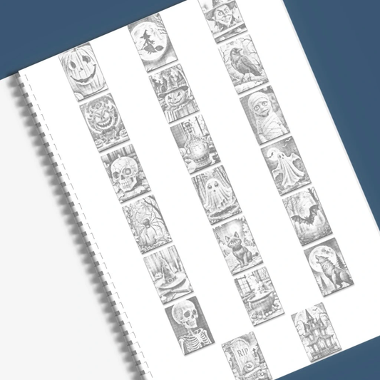 Mal-med-prikker Malebog - Halloween - Køb 3 betalt for 2 - rabat fratrækkes ved kassen.