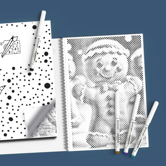 Mal-med-prikker Malebog - Jul - Køb 3 betalt for 2 - rabat fratrækkes ved kassen.