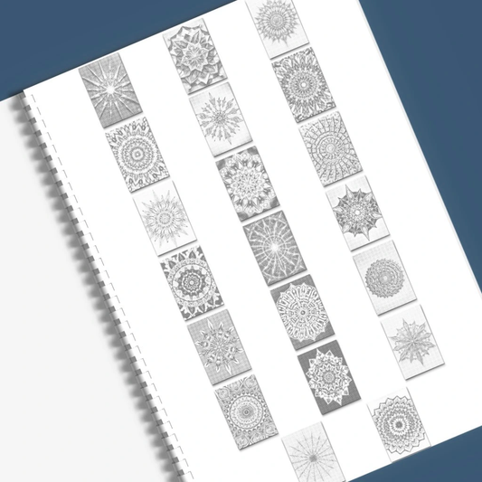 Mal-med-prikker Malebog - Mandala - Køb 3 betalt for 2 - rabat fratrækkes ved kassen.