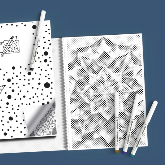 Mal-med-prikker Malebog - Mandala - Køb 3 betalt for 2 - rabat fratrækkes ved kassen.