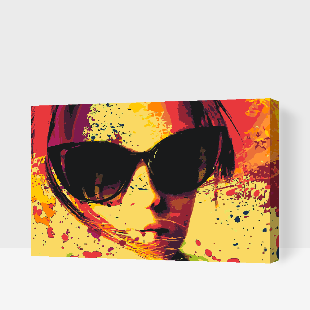 Paint by Numbers - Solbriller i gul