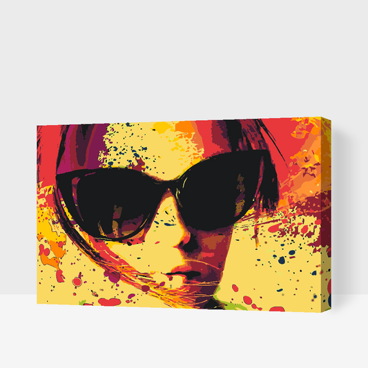 Paint by Numbers - Solbriller i gul