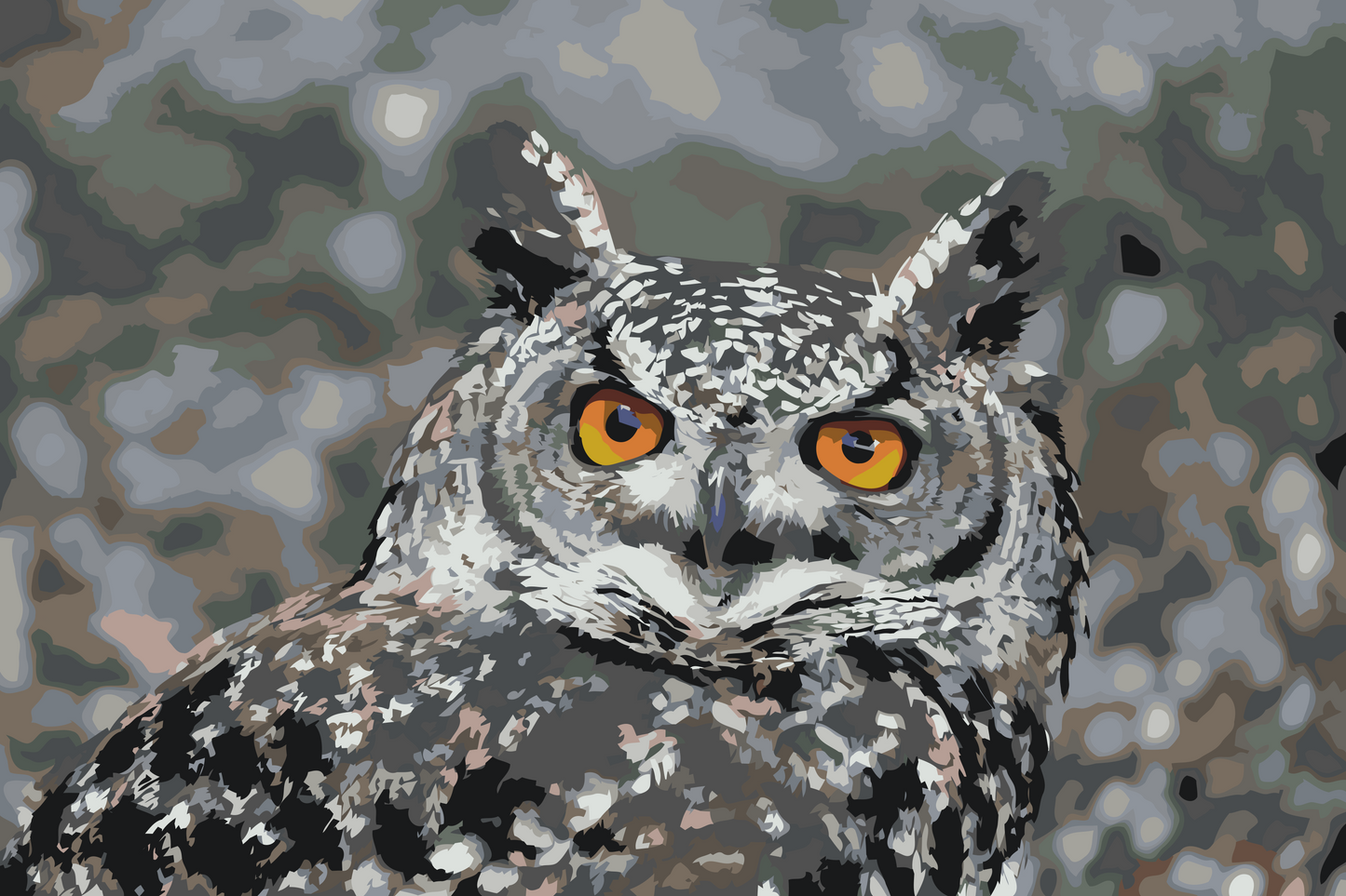 Paint by Numbers - Ugle 3
