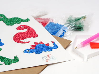 Diamond Painting Sticker - Små dinosaurer 2
