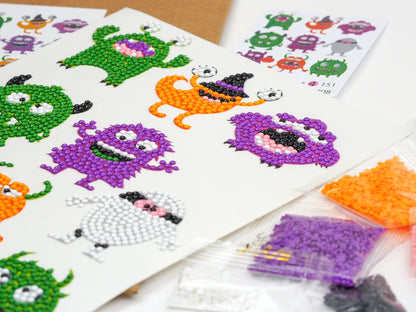 Diamond Painting Sticker - Søde monstre